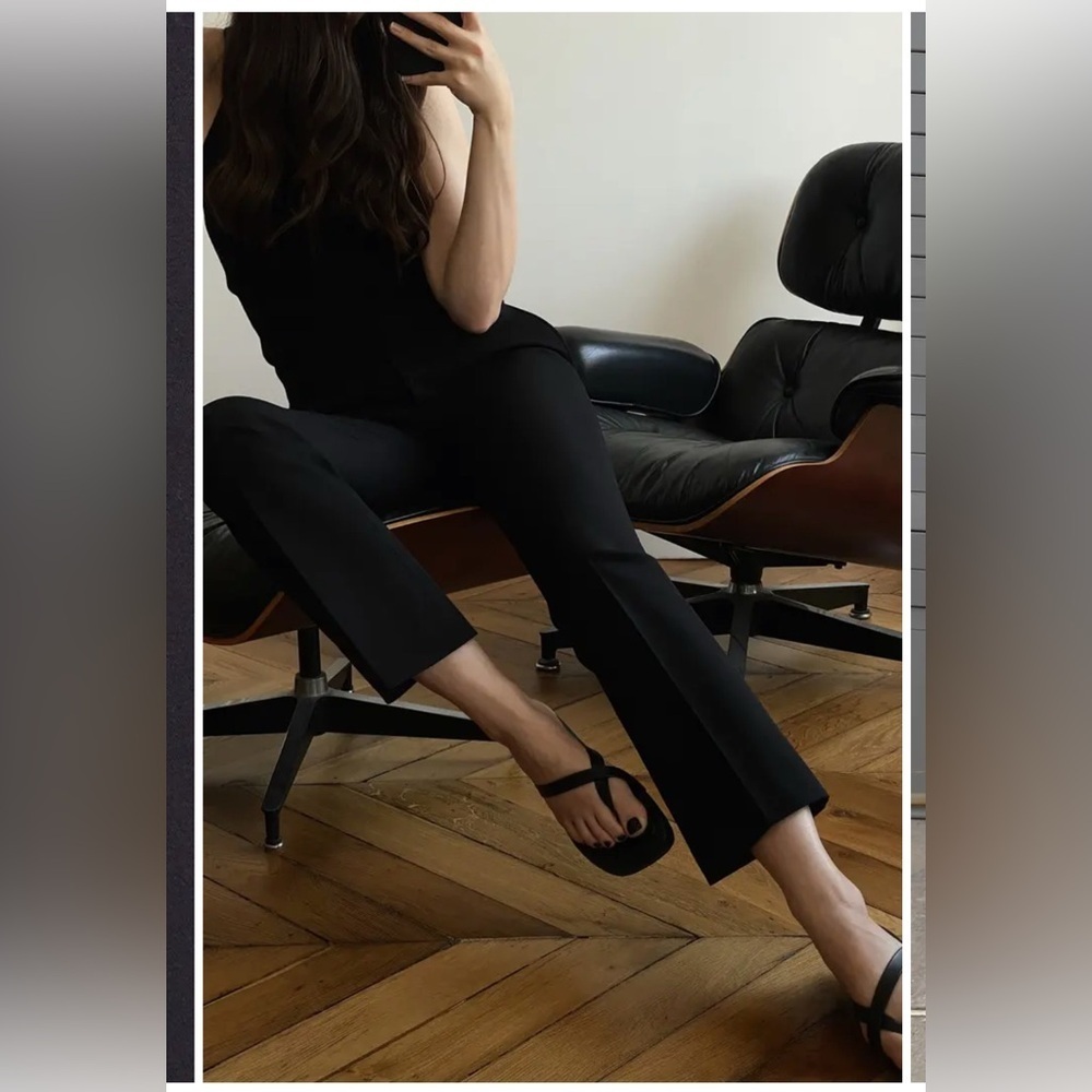 FRAME Le Crop Mini Boot Trousers Black Plus Size , size 16 - Picture 13 of 16
